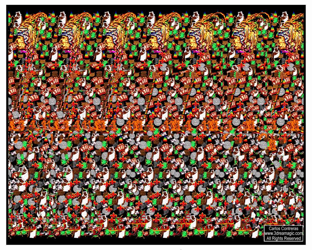 Stereogram by Carlos Contreras: Trone. Tags: , hidden 3D picture (SIRDS)