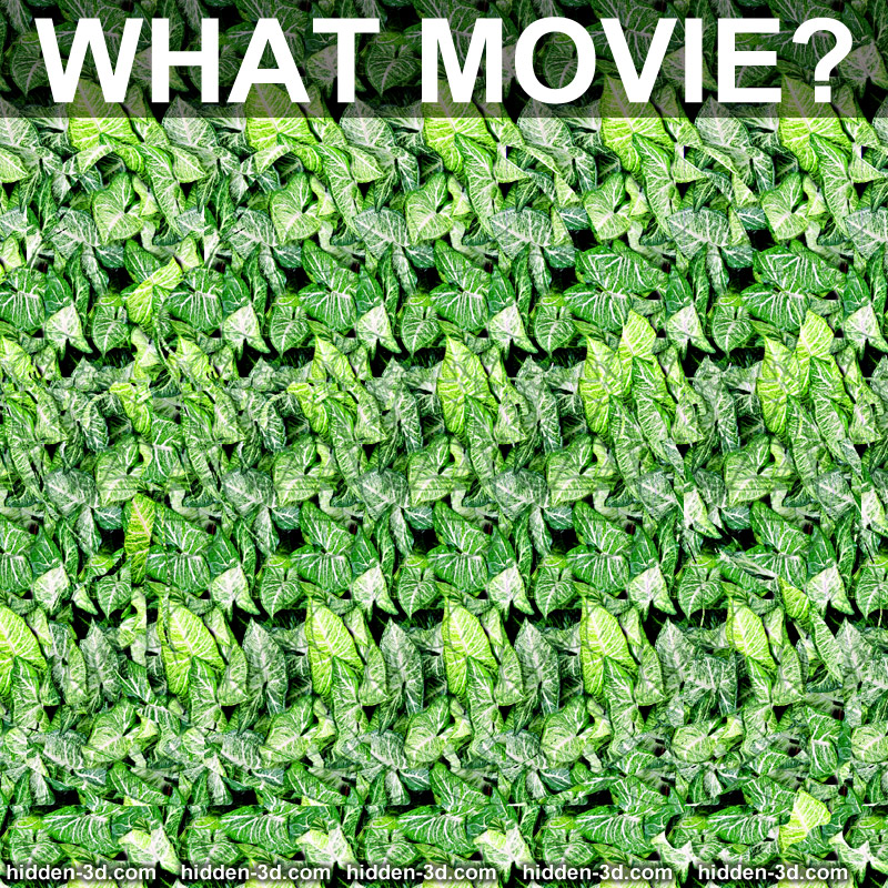 Stereogram by 3Dimka: Guess the movie. Tags: puzzle movie trivia, hidden 3D picture (SIRDS)