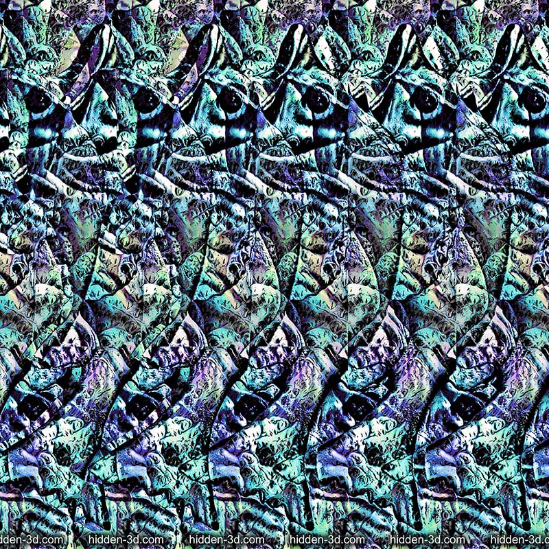 Stereogram by 3Dimka: Scales. Tags: fish bass, hidden 3D picture (SIRDS)
