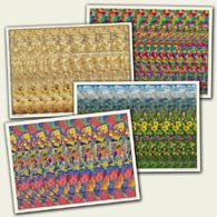 Lot of 4 new Stereogram Posters 18"x13"