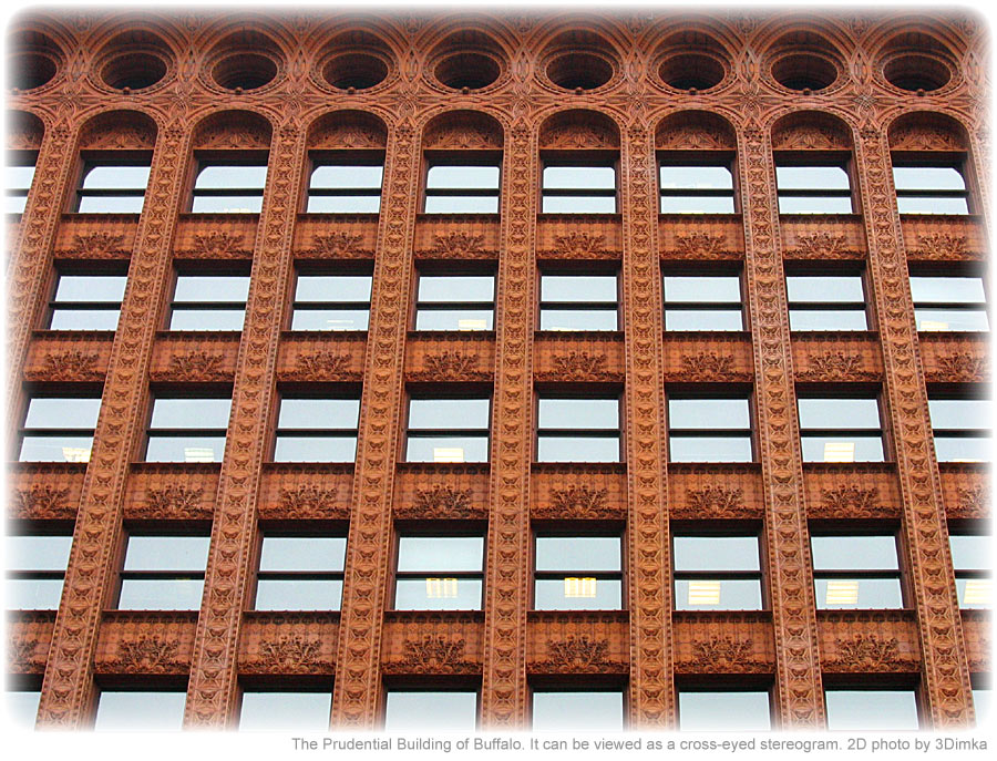Stereogram by 3Dimka: Building in Buffalo, NY. Tags: shapes, crosseyed, hidden 3D picture (SIRDS)