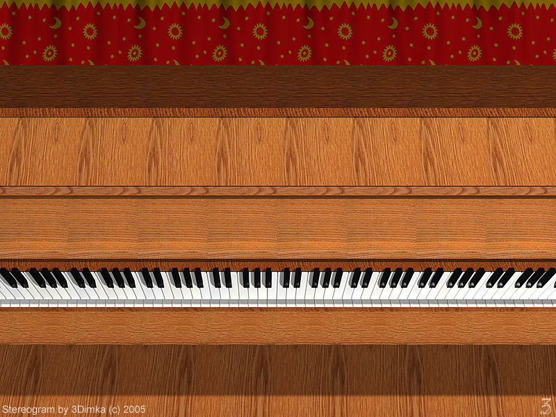 Stereogram by 3Dimka: 3D Piano. Tags: music, OAS, piano, hidden 3D picture (SIRDS)