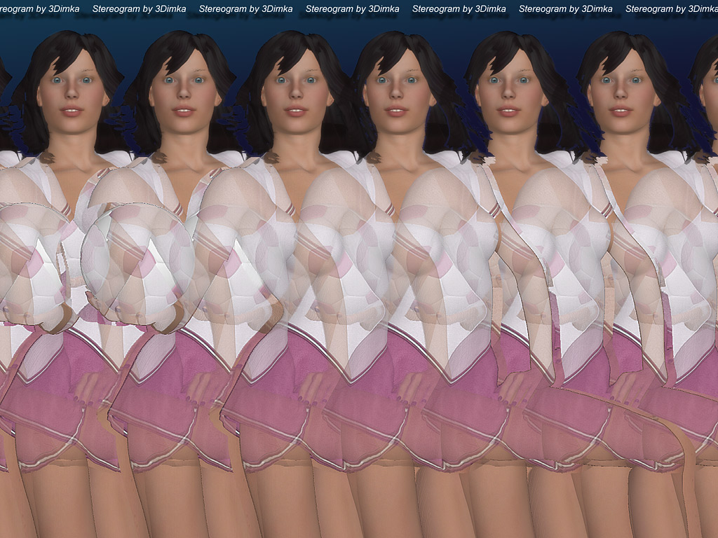 Stereogram by 3Dimka: Soccer Girl. Tags: soccer, football, girl, woman, sport, hidden 3D picture (SIRDS)