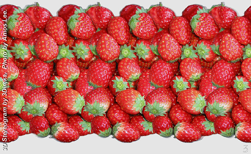 Stereogram by 3Dimka: Strawberry. Tags: straberry, array,OAS, fruits, hidden 3D picture (SIRDS)