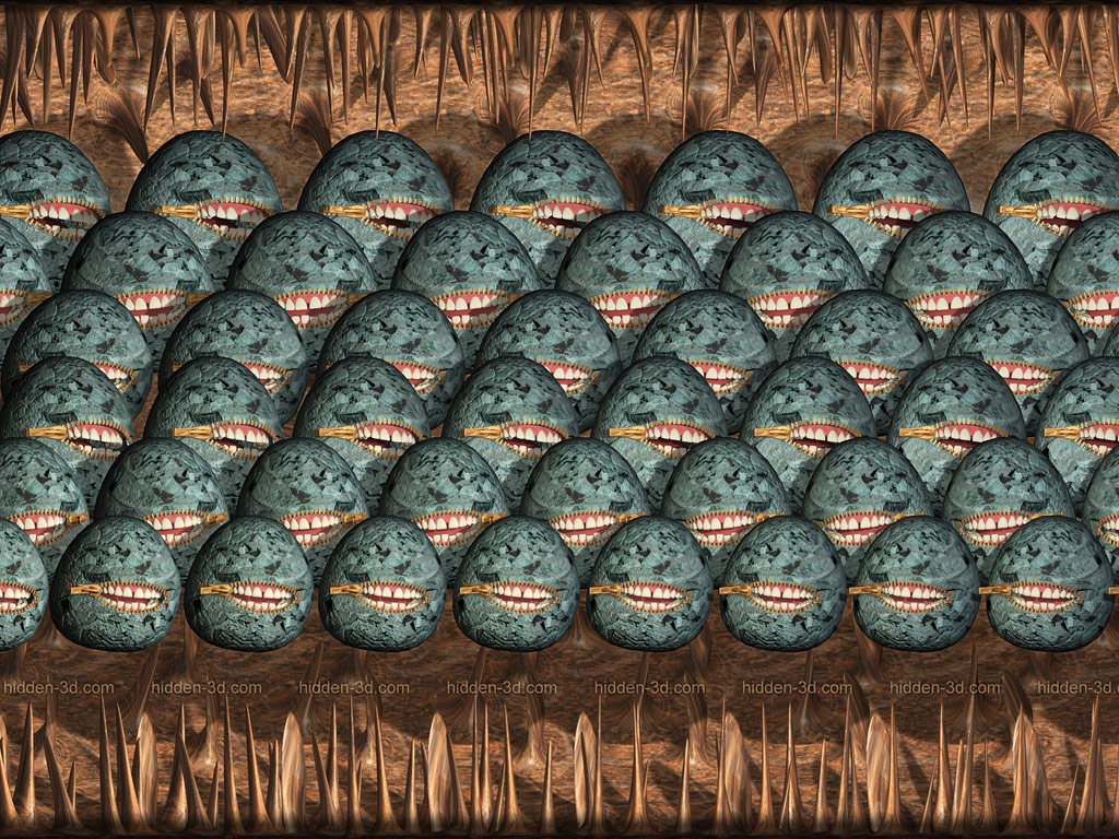 Stereogram by 3Dimka: Freedom of Speech 2. Tags: teeth, spiky, ball, OAS, hidden 3D picture (SIRDS)