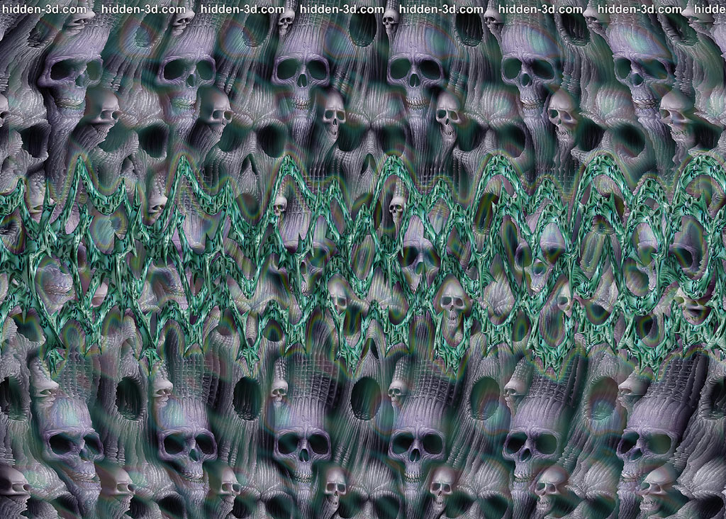 Stereogram by 3Dimka: Friday 13th. Tags: skulls,halloween, darkness, hell,OAS, hidden 3D picture (SIRDS)