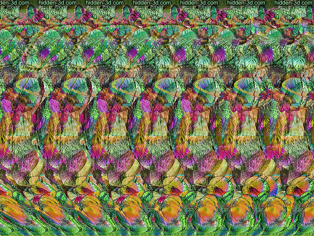 Stereogram by 3Dimka: Psychonuts. Tags: squirrel, nuts, hidden 3D picture (SIRDS)