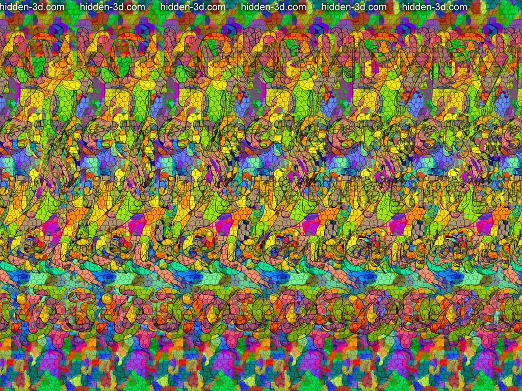 Stereogram by 3Dimka: Ad with phone number. . Tags: kangaroo, animal, hidden 3D picture (SIRDS)