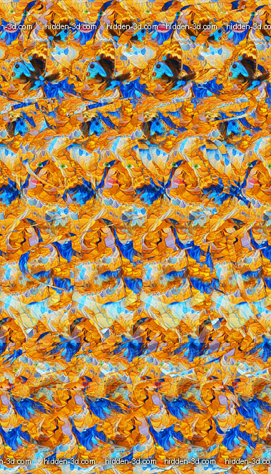 Stereogram by 3Dimka: Follow the Butterfly. Tags: baby, infant, spring, butterfly, hidden 3D picture (SIRDS)