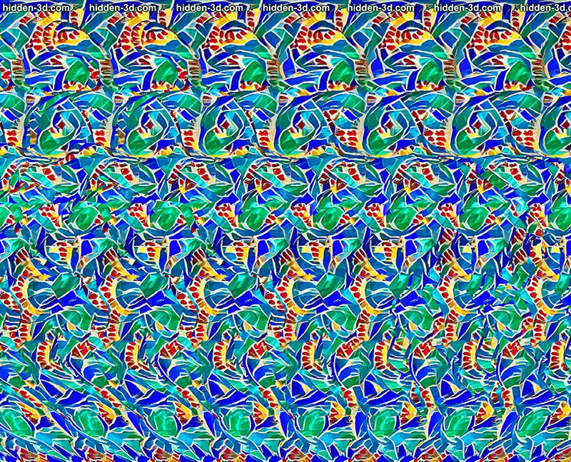Stereogram by 3Dimka: I wouldn't want to stand behind it. Tags: horse kick , hidden 3D picture (SIRDS)