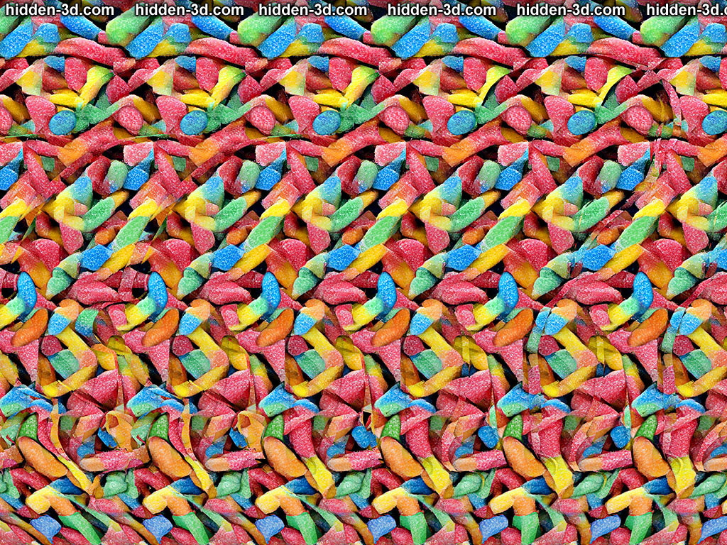 Stereogram by 3Dimka: Candy Time. Tags: dog pooping shit crap funny meme , hidden 3D picture (SIRDS)