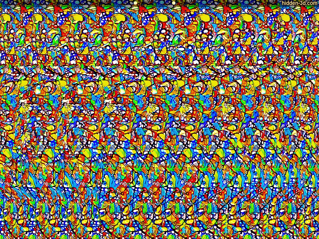 Stereogram by 3Dimka: Monday morning. Tags: moose cup coffee kitchen drink morning, hidden 3D picture (SIRDS)