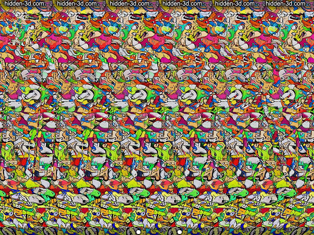 Stereogram by 3Dimka: Big hit. Tags: fight martial arts comic freak girl karate kick guy muscles huge, hidden 3D picture (SIRDS)