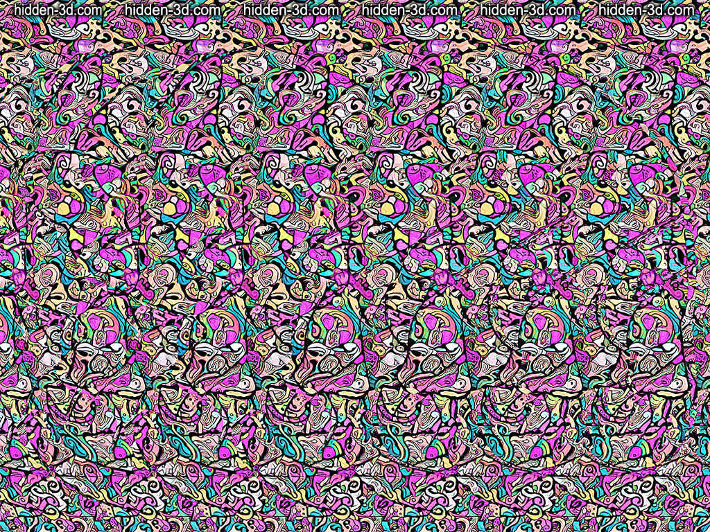 Stereogram by 3Dimka: The show must go on. Tags: cat mouse violin music show cute concert, hidden 3D picture (SIRDS)