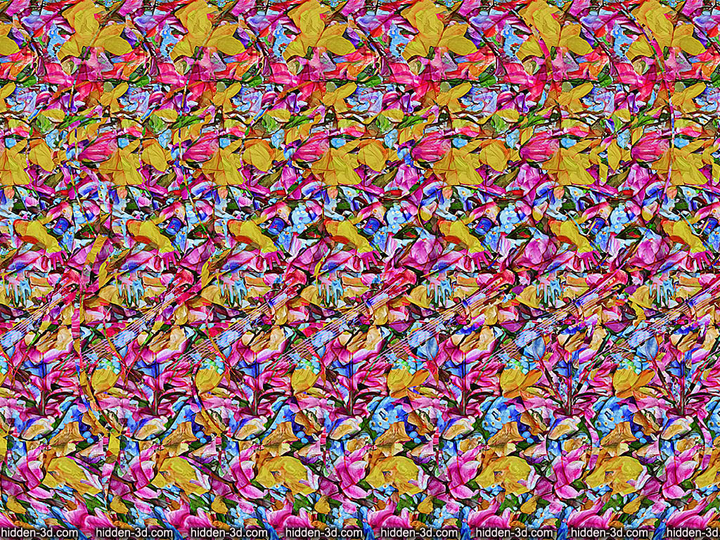 Stereogram by 3Dimka: I know this song. Tags: squirrels guitar music show concert room ring hoop  song love cozy romantic, hidden 3D picture (SIRDS)